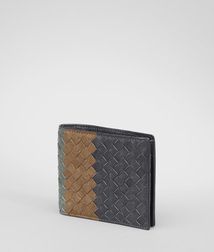 BOTTEGA VENETA - Wallets, Ardoise Bronze Frontiere Intrecciato Club Fume Wallet
