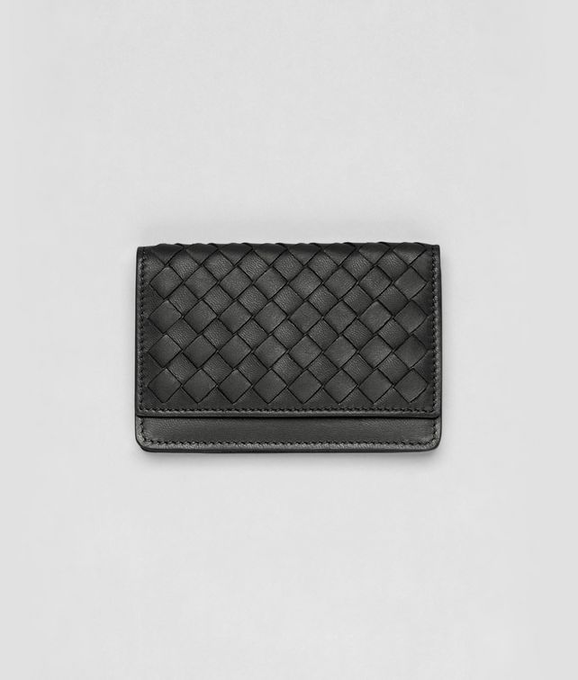 BOTTEGA VENETA Ardoise Intrecciato Nappa Card Case Mini Wallet or Coin Purse D fp