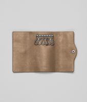 Bottega Veneta® Bronze Intrecciato Nappa Key Case Bottega Veneta® Bronze Intrecciato Nappa Key Case