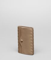 Bottega Veneta® Bronze Intrecciato Nappa Key Case Bottega Veneta® Bronze Intrecciato Nappa Key Case