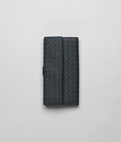 Bottega Veneta® Prusse Intrecciato Washed Lambskin Continental Wallet Bottega Veneta® Prusse Intrecciato Washed Lambskin Continental Wallet