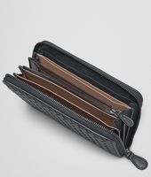 Bottega Veneta® Prusse Intrecciato Washed Lambskin Zip Around Wallet Bottega Veneta® Prusse Intrecciato Washed Lambskin Zip Around Wallet