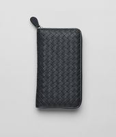 Bottega Veneta® Intrecciato Washed Lambskin Zip Around Wallet Bottega Veneta® Intrecciato Washed Lambskin Zip Around Wallet