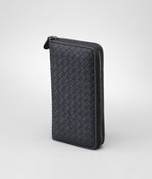 Bottega Veneta® Intrecciato Washed Lambskin Zip Around Wallet Bottega Veneta® Intrecciato Washed Lambskin Zip Around Wallet