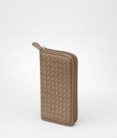 Bottega Veneta® Bronze Intrecciato Nappa Zip Around Wallet Bottega Veneta® Bronze Intrecciato Nappa Zip Around Wallet