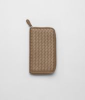 Bottega Veneta® Bronze Intrecciato Nappa Zip Around Wallet Bottega Veneta® Bronze Intrecciato Nappa Zip Around Wallet
