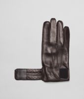 Bottega Veneta® Handschuhe aus weichem Nappaleder Intrecciato Ebano Bottega Veneta® Handschuhe aus weichem Nappaleder Intrecciato Ebano