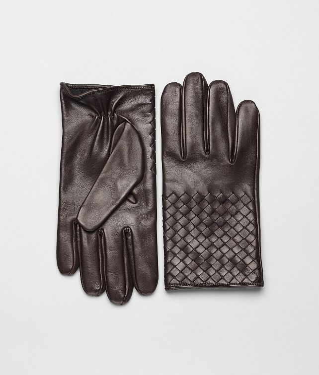BOTTEGA VENETA Ebano Intrecciato Soft Nappa Gloves Scarf or Hat or Glove U fp