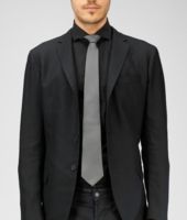 Bottega Veneta® Anthracite Silk Tie Bottega Veneta® Anthracite Silk Tie