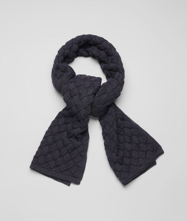 BOTTEGA VENETA Navy Wool Scarf Scarf or Hat or Glove U fp