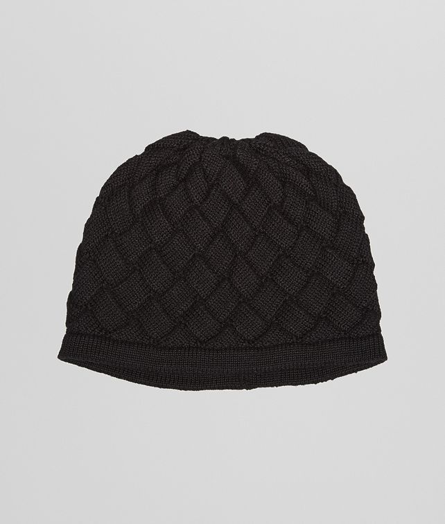 BOTTEGA VENETA MÜTZE AUS WOLLE IN NERO Schal oder Hut oder Handschuhe U fp