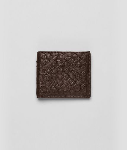 BOTTEGA VENETA - Cioccolato Antique Ostrich Wallet