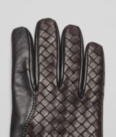 Bottega Veneta® Ebano Nero Intrecciato Soft Nappa Gloves Bottega Veneta® Ebano Nero Intrecciato Soft Nappa Gloves