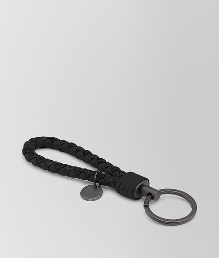 BOTTEGA VENETA - Nero Intrecciato Ayers Key Ring