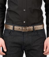 Bottega Veneta® Bronze Intrecciato Vachette Belt Bottega Veneta® Bronze Intrecciato Vachette Belt