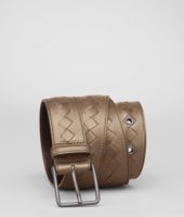 Bottega Veneta® Bronze Intrecciato Vachette Belt Bottega Veneta® Bronze Intrecciato Vachette Belt