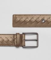 Bottega Veneta® Bronze Intrecciato Vachette Belt Bottega Veneta® Bronze Intrecciato Vachette Belt