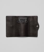 Bottega Veneta® Ebano Intrecciato Nappa Key Case Bottega Veneta® Ebano Intrecciato Nappa Key Case