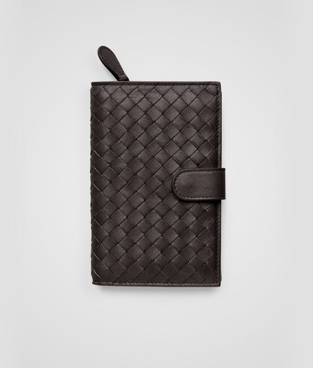 BOTTEGA VENETA Continental Portemonnaie aus Nappaleder Intrecciato Ebano Continental Portemonnaie D fp