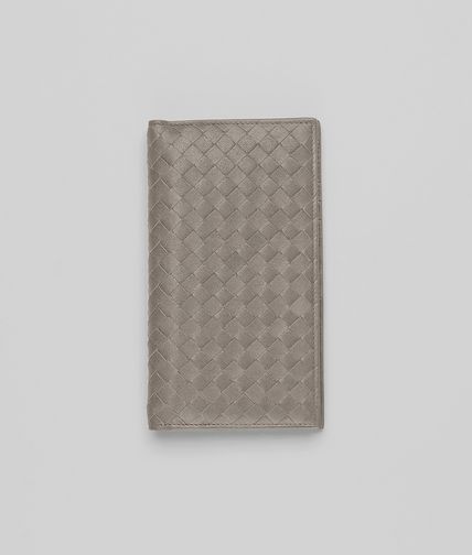 BOTTEGA VENETA - Fume Intrecciato Washed Lambskin Continental Wallet