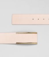 Bottega Veneta® Waxed Leather Metal Belt Bottega Veneta® Waxed Leather Metal Belt