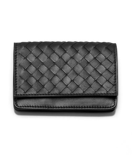 BOTTEGA VENETA - Kartenetui aus Nappaleder Intrecciato Nero
