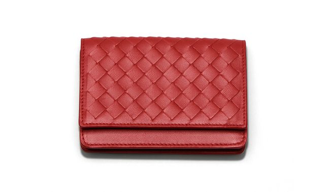 BOTTEGA VENETA - Blood Intrecciato Nappa Card Case