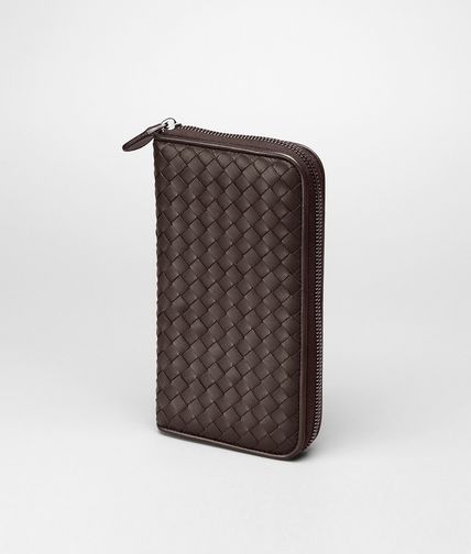 BOTTEGA VENETA - Brieftasche mit Rundum-Reißverschluss aus Nappaleder Intrecciato