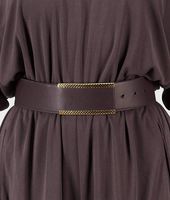 Bottega Veneta® Quetsche Waxed Leather Metal Belt Bottega Veneta® Quetsche Waxed Leather Metal Belt