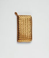 Bottega Veneta® Oro Bruciato Intrecciato Nappa Ayers Zip Around Wallet Bottega Veneta® Oro Bruciato Intrecciato Nappa Ayers Zip Around Wallet
