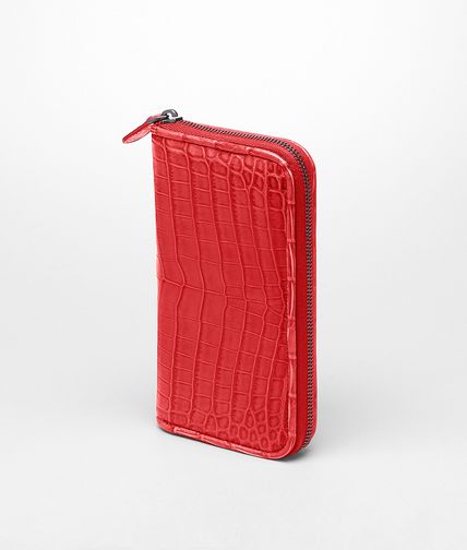 BOTTEGA VENETA - Soft Crocodile Zip Around Wallet