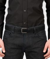Bottega Veneta® Gürtel aus Büffelleder und Metall Nero Bottega Veneta® Gürtel aus Büffelleder und Metall Nero