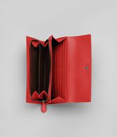 Bottega Veneta® New Red Intrecciato Nappa Continental Wallet Bottega Veneta® New Red Intrecciato Nappa Continental Wallet