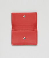 Bottega Veneta® New Red Intrecciato Nappa Card Case Bottega Veneta® New Red Intrecciato Nappa Card Case