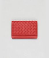 Bottega Veneta® Kartenetui aus Nappaleder Intrecciato New Red Bottega Veneta® Kartenetui aus Nappaleder Intrecciato New Red