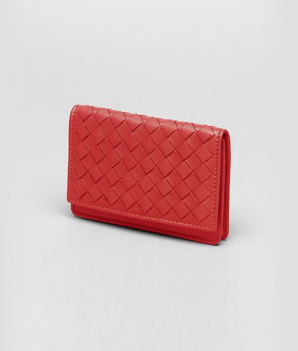 BOTTEGA VENETA - Kartenetui aus Nappaleder Intrecciato New Red