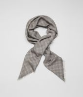 Bottega Veneta® Beige Dark Grey Wool Silk Scarf Bottega Veneta® Beige Dark Grey Wool Silk Scarf