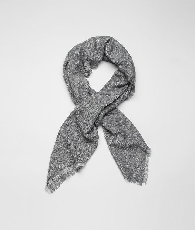BOTTEGA VENETA Sciarpa Reseda Grigia in Lana e Seta Sciarpa o cappello o guanto U fp