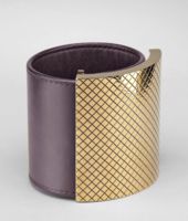 Bottega Veneta® Quetsche Waxed Leather Metal Bracelet Bottega Veneta® Quetsche Waxed Leather Metal Bracelet