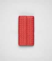 Bottega Veneta® New Red Intrecciato Nappa Continental Wallet Bottega Veneta® New Red Intrecciato Nappa Continental Wallet