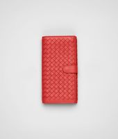 Bottega Veneta® New Red Intrecciato Nappa Continental Wallet Bottega Veneta® New Red Intrecciato Nappa Continental Wallet