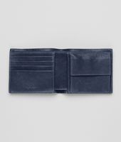 Bottega Veneta® Portemonnaie aus gewaschenem Lammleder Intrecciato Prusse Bottega Veneta® Portemonnaie aus gewaschenem Lammleder Intrecciato Prusse