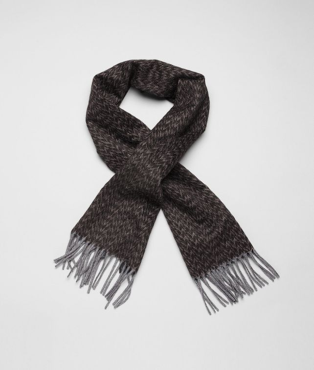 BOTTEGA VENETA Sciarpa Nera Grigia in Cachemire Sciarpa o cappello o guanto U fp