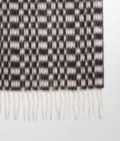 Bottega Veneta® Black Beige Cashmere Scarf Bottega Veneta® Black Beige Cashmere Scarf