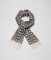 Bottega Veneta® Black Beige Cashmere Scarf Bottega Veneta® Black Beige Cashmere Scarf