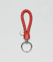 Bottega Veneta® New Red Intrecciato Nappa Key Ring Bottega Veneta® New Red Intrecciato Nappa Key Ring