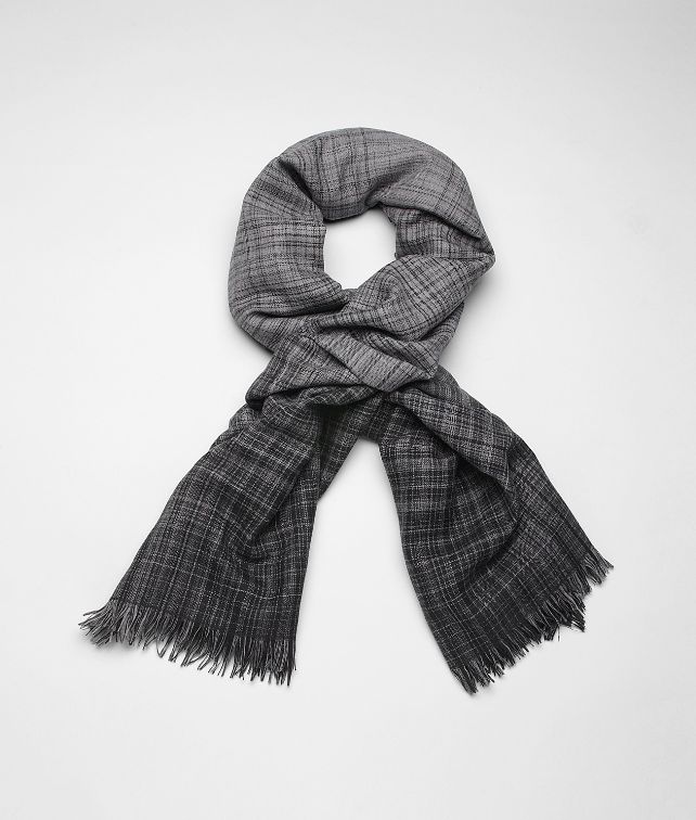 BOTTEGA VENETA Anthracite Black Wool Scarf Scarf or Hat or Glove U fp