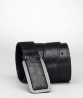 Bottega Veneta® Nero Soft Crocodile Belt Bottega Veneta® Nero Soft Crocodile Belt