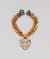 Bottega Veneta® Brown Porcelain Zircon Silver Bracelet Bottega Veneta® Brown Porcelain Zircon Silver Bracelet