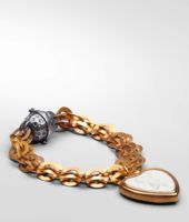 Bottega Veneta® Brown Porcelain Zircon Silver Bracelet Bottega Veneta® Brown Porcelain Zircon Silver Bracelet